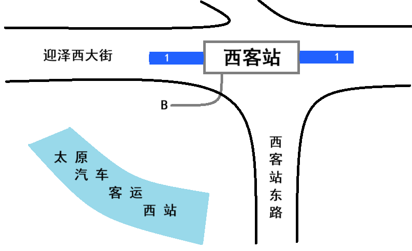 与汽车客运西站接驳